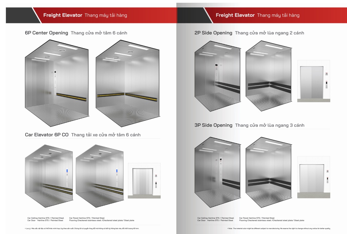 Thang máy tải hàng tại Dongyang Chiến Thắng